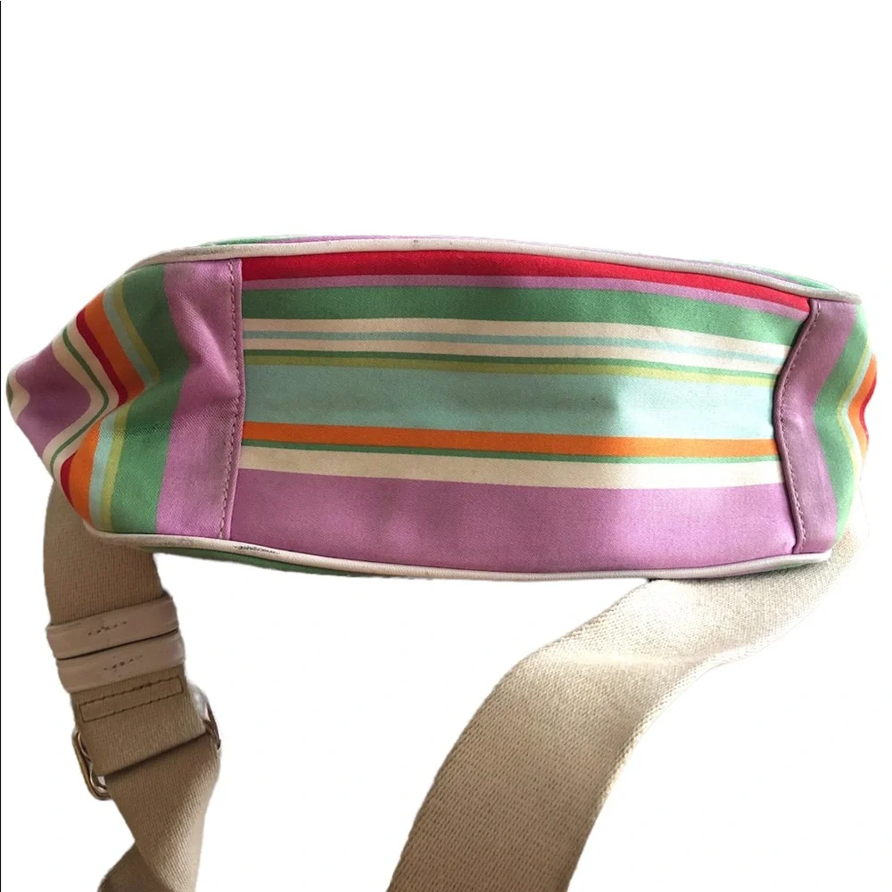 NWT Coach Hobo Handbag Hampton‎ Coastal Grandma Multicolor Canvas Crossbody